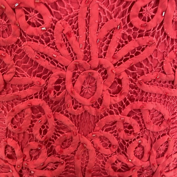 Sigrid Olsen silk sleeveless V-neck lace floral beaded embellished top handmade - Picture 2 of 12